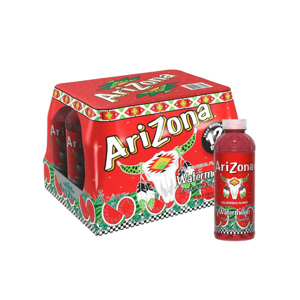12-Pack AriZona Watermelon Fruit Juice Cocktail 16 Fl Oz