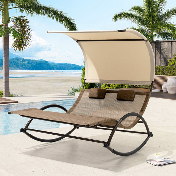63.7-In Long Double Chaise Lounges