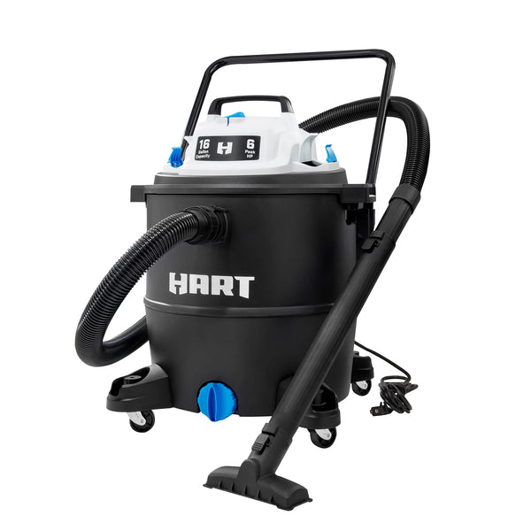 HART 16 Gallon 6 Peak HP Poly Wet/Dry Vacuum
