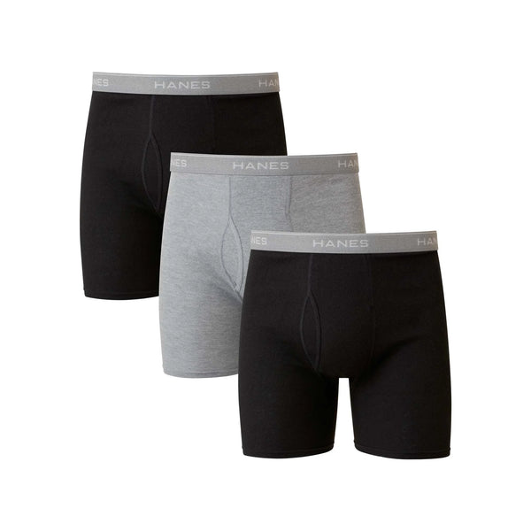 3-Pack Hanes Men’s Tagless Boxer Briefs