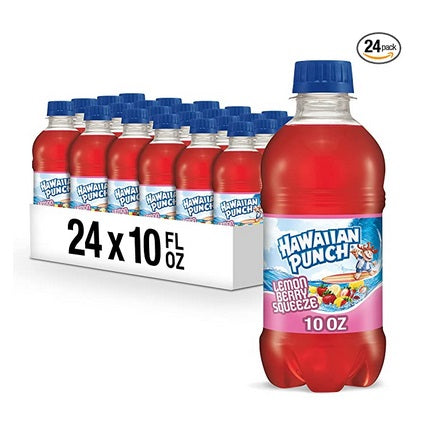 24-Pk Hawaiian Punch Lemon Berry Squeeze, 10 Fl Oz Bottles