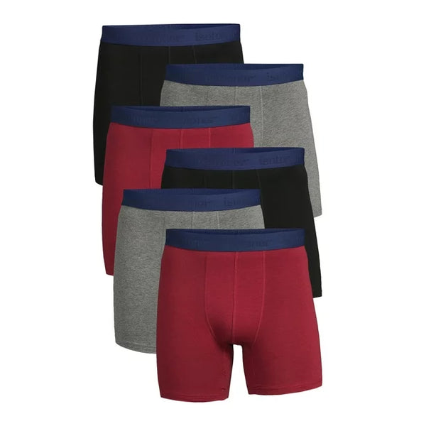 6 Istoner Men's Cotton Stretch Boxer Briefs