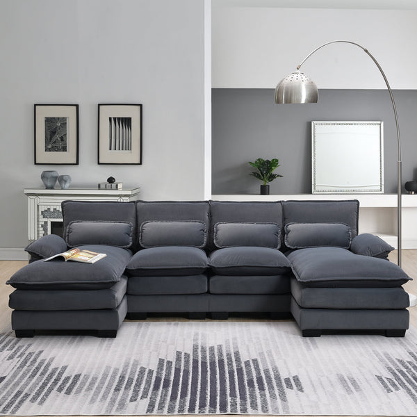 Oversized U Shaped 4 Seat Sectional Sofa