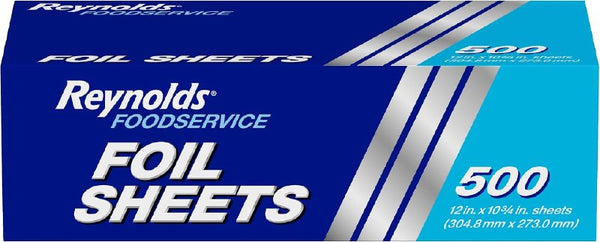 500 Count Reynolds Foodservice Pre-Cut Aluminum Foil Sheets