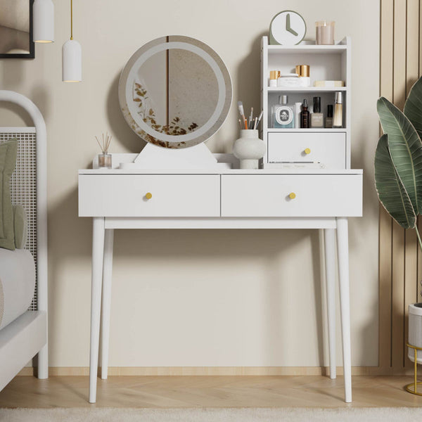 Vanity Desk with Lighted Mirror