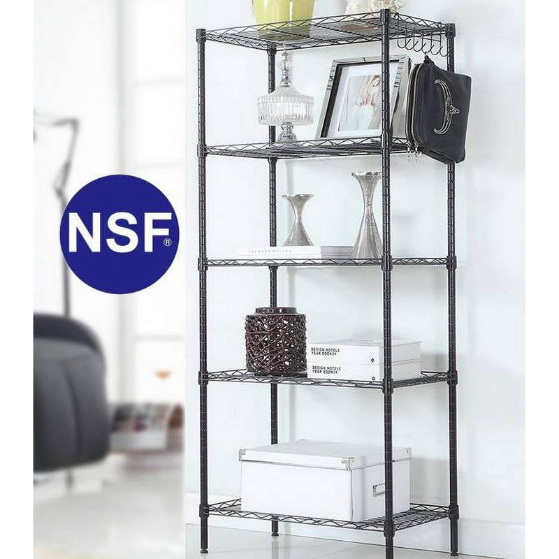 5 Tier Layer Wire Shelving Storage Rack