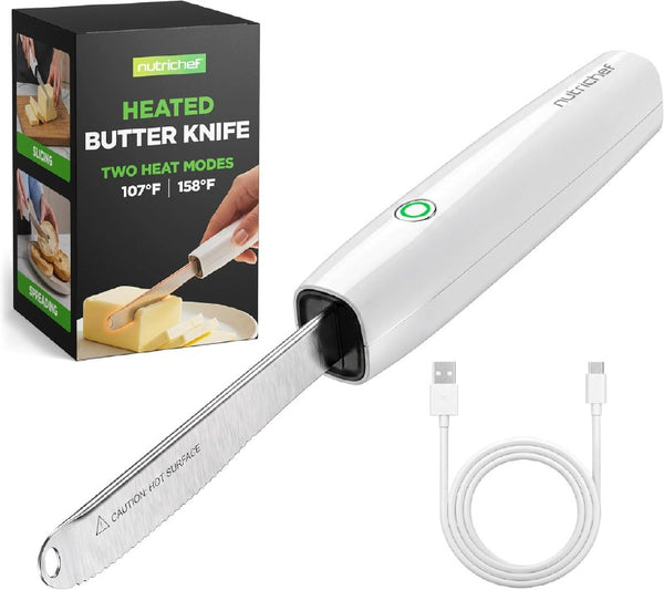 NutriChef Rechargeable Heated Butter Knife