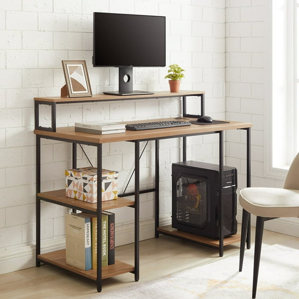 Mainstays 47-In Computer Desk with Storage Shelves