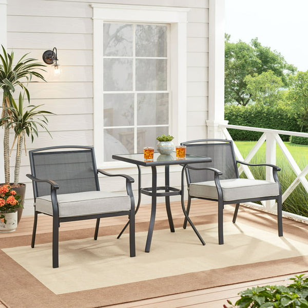 Mainstays Alexandra Square 3-Piece Outdoor Patio Bistro Set