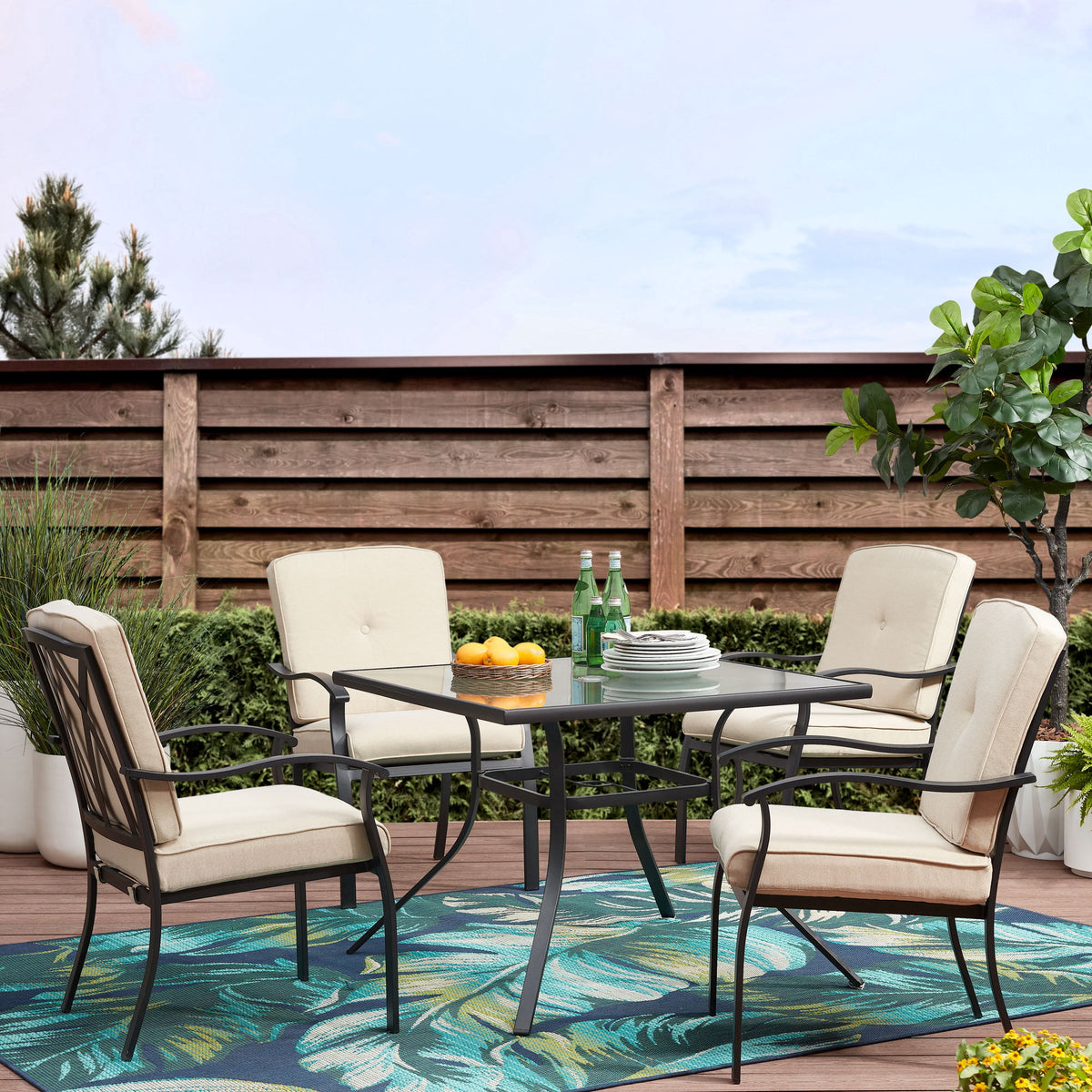 Mainstays Belden Park 5piece Outdoor Patio Dining Set simplexdeals