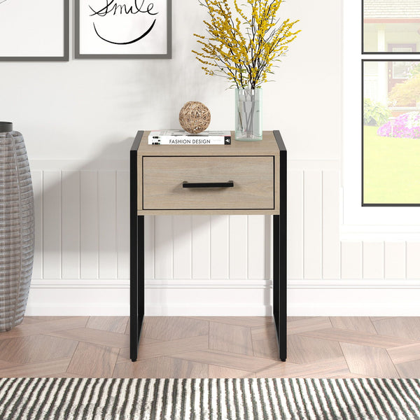 Mainstays Industrial Bedroom Nightstand