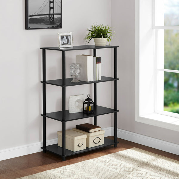 Mainstays No Tools 4-Shelf Storage Bookcase