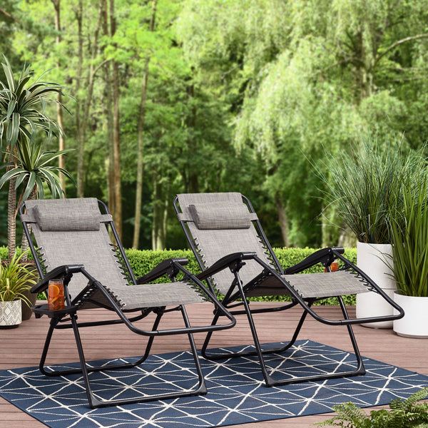 2 Mainstays Zero Gravity Chair Loungers (4 Colors)