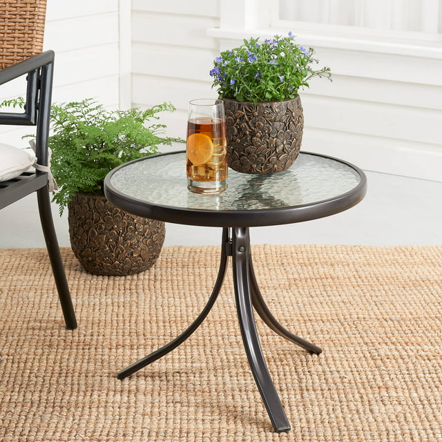 Round Glass Side Table