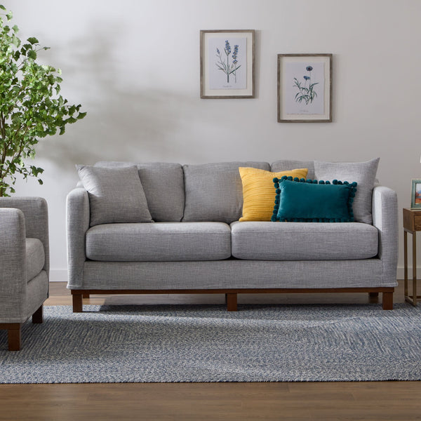 Upholstered Wood Base Sofa