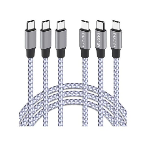 3 USB C to USB C 3ft Cables