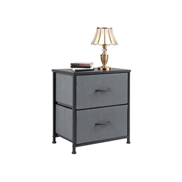 2 Drawer Nightstand Small Bedside Table