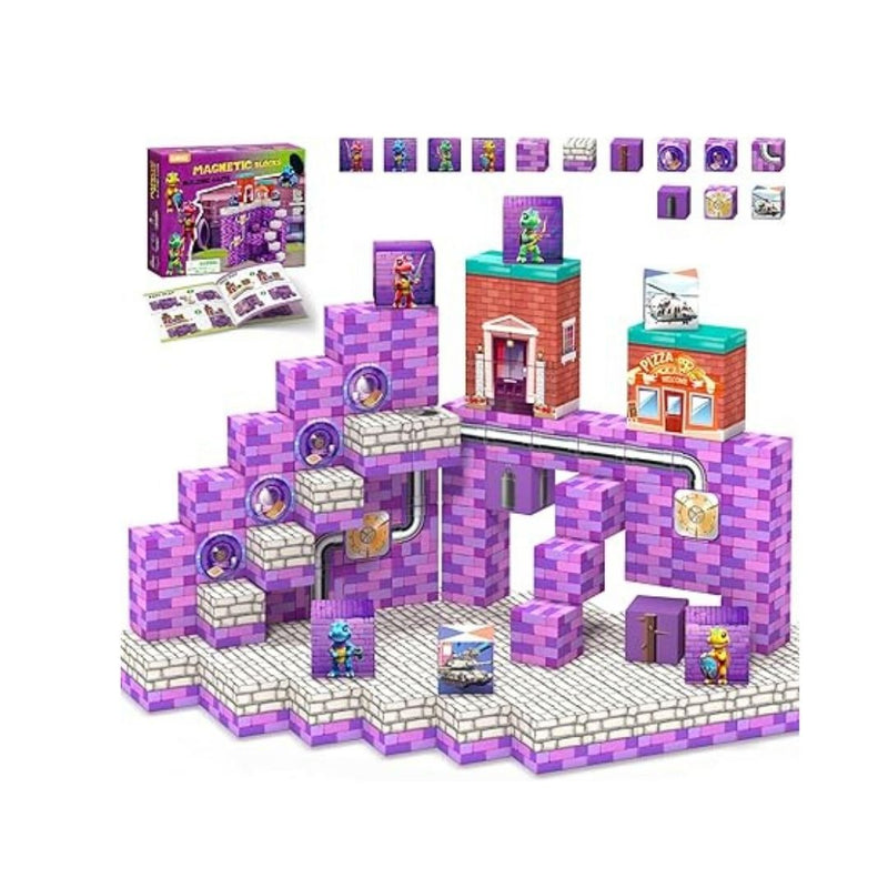 48Pc Magnetic Dinosaur Building Blocks Sensory Montessori Toy Set