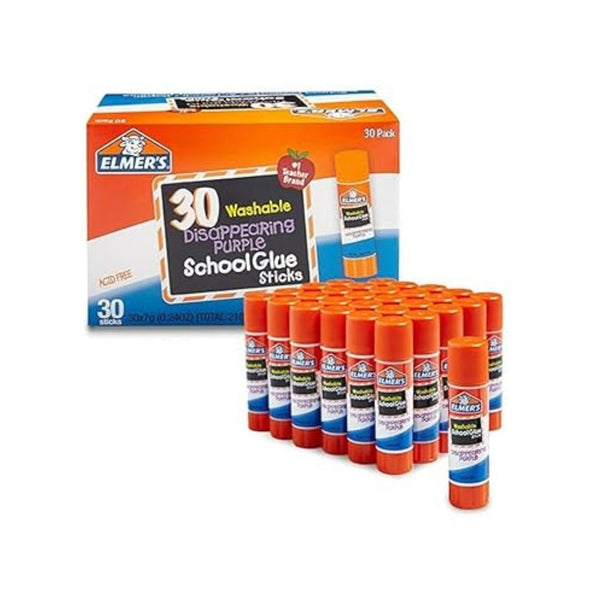 30-Count Elmer’s Disappearing Purple School Glue Sticks