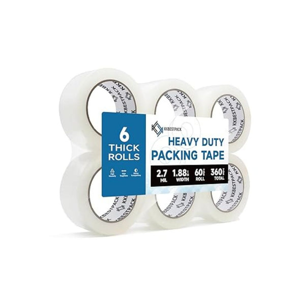 6-Pack Heavy Duty Packing Tape