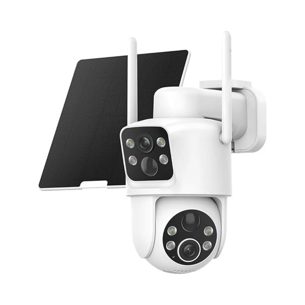 Dual Lens Solar Security Cameras Wireless Outdoor