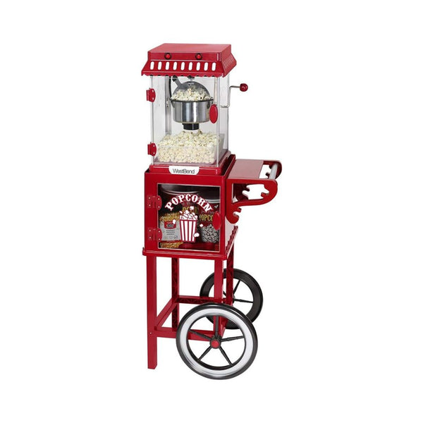 West Bend Popcorn Popper Machine Theater Style on Wheeled Cart