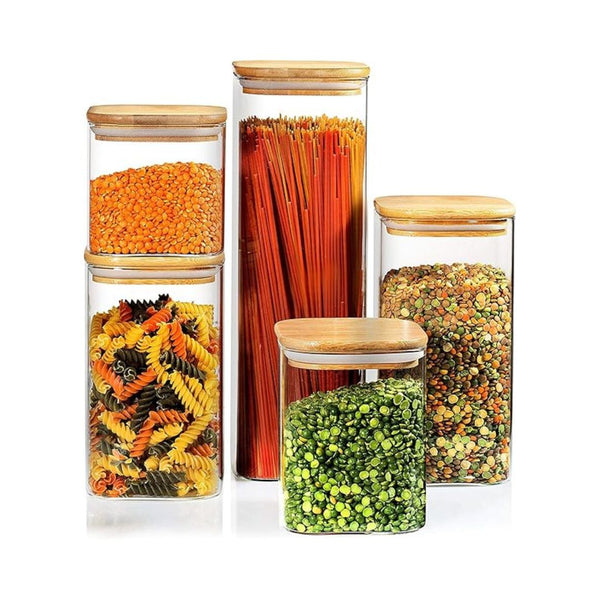 5 Square Canisters Storage