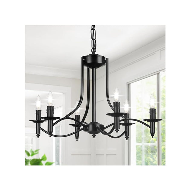 6-Light Modern Farmhouse Chandelier