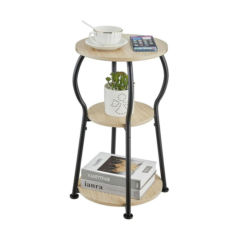 3-Tier Round End Table