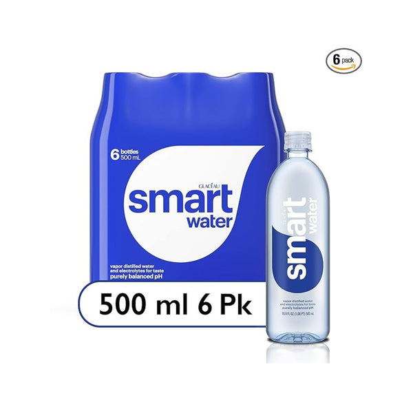 6-Pack Smartwater vapor distilled premium water