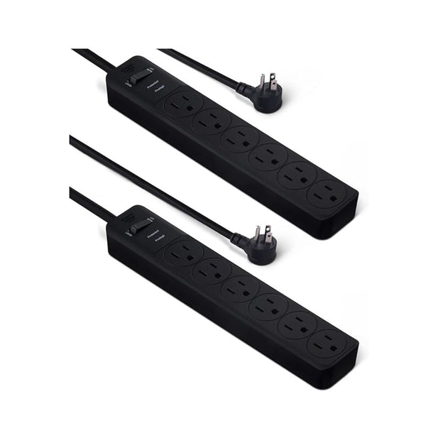 2-Pack Amazon Basics Rectangle 6-Outlet
