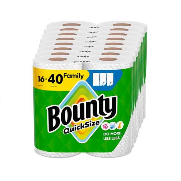 32 Family (80 Regular) Rolls Of Bounty Quick Size Paper Towels Plus Get A $15 Rebate And $20 Credit!