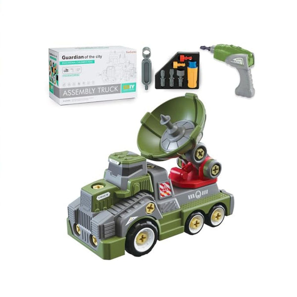 11 Inch Take Apart Army Truck Toy with Drill