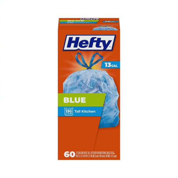 60-Count Hefty Blue Trash Bags
