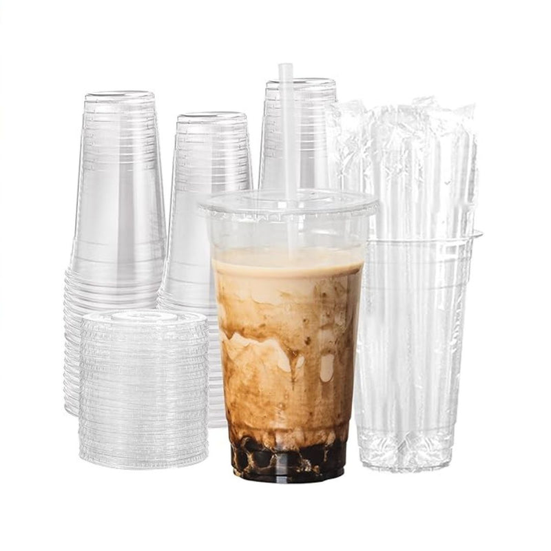 100 Disposable 24oz Plastic Cups