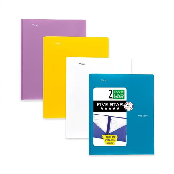 4-Pack Five Star 2-Pocket Folders