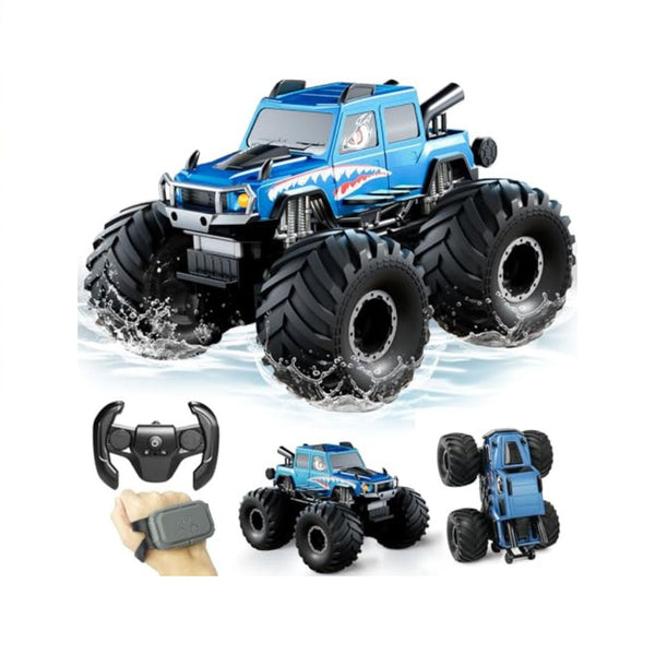 Remote Control Amphibious Monster Truck Toy 4WD 1:16