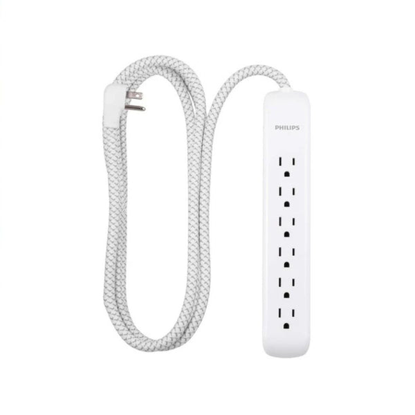 Philips 6-Outlet Surge Protector Power Strip with 6 Ft Cord