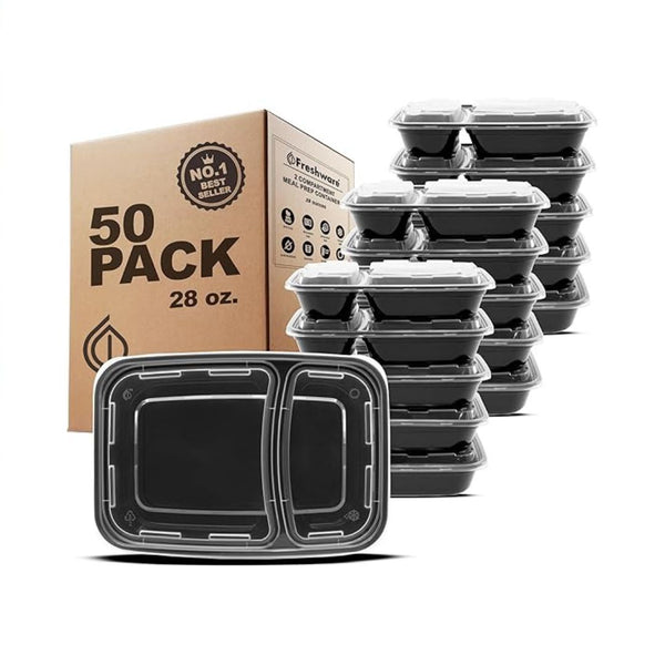50-Pack Freshware Meal Prep Containers