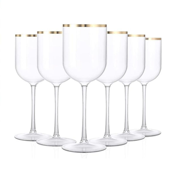 8-Pack Plastic Wine Glasses Set