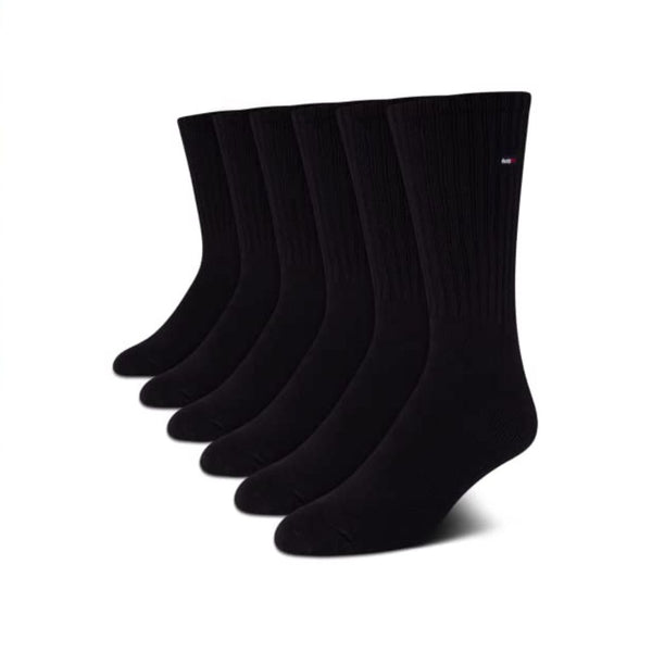 6 Pack Tommy Hilfiger Men's Crew Athletic Socks