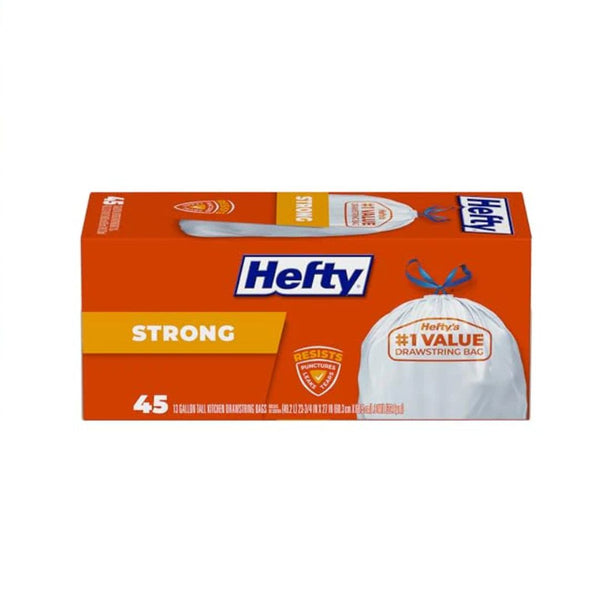 45 Count Hefty 13 Gallon Kitchen Trash Bags Unscented