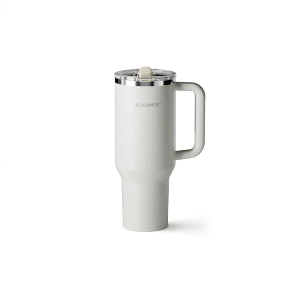 40 oz Insulated Tumbler with Handle and Straw