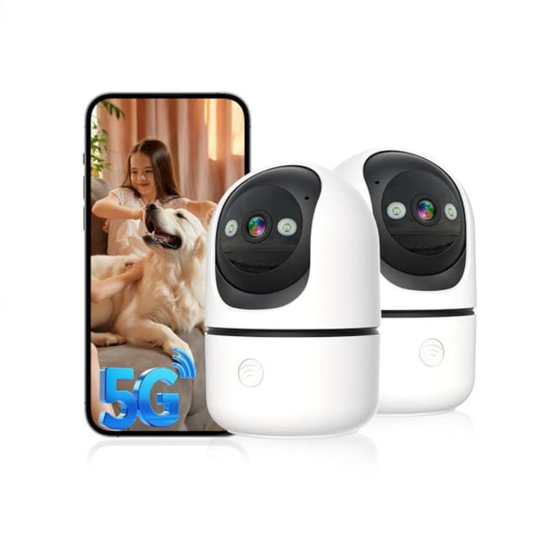 2 Pack Indoor 2K WiFi Security Cameras PTZ
