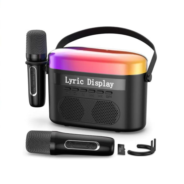 Karaoke Machine with Lyrics Display Bluetooth Speaker Timer