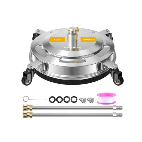15.5" 4,000 PSI Pressure Washer Surface Cleaner with Wheels & Wands