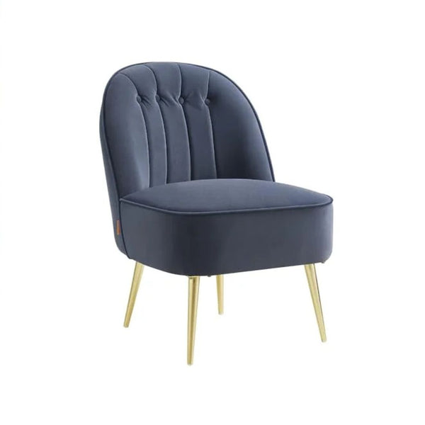 Velvet Shell-Shaped Accent Chair
