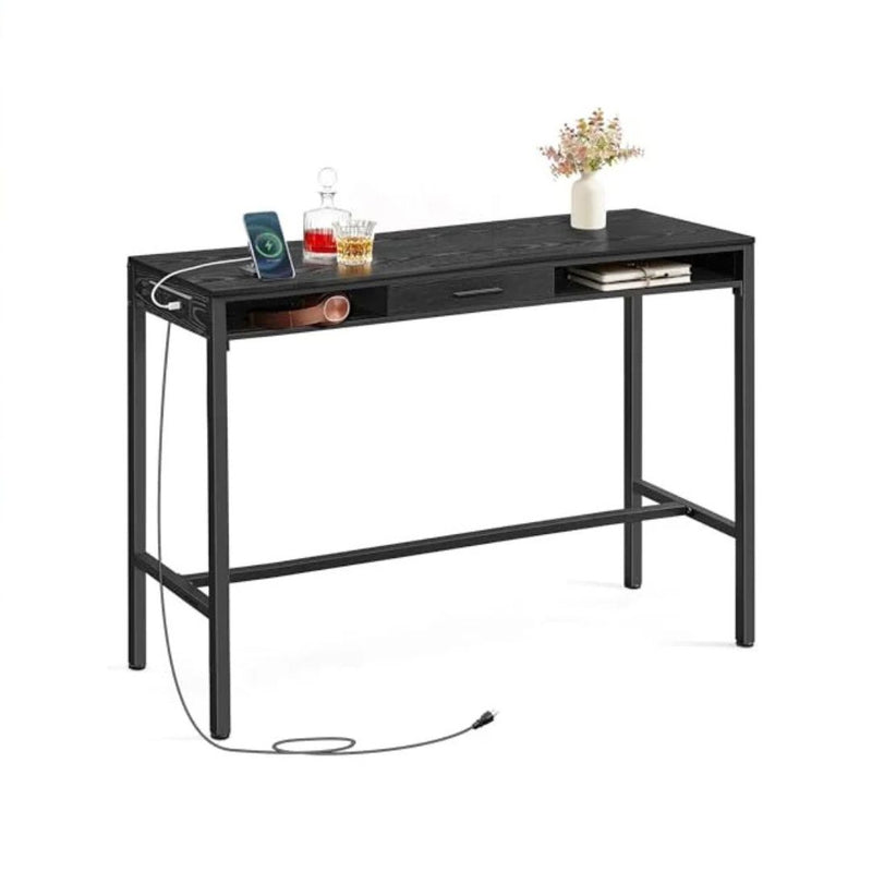 VASAGLE Bar Table with Power Outlets