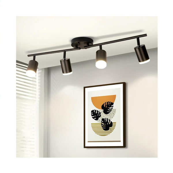 4 Rotatable Heads Track Light Kit