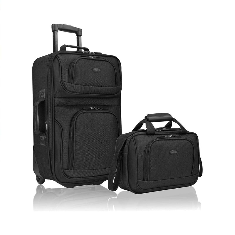 2-Piece U.S. Traveler Expandable Carry-On Luggage Set
